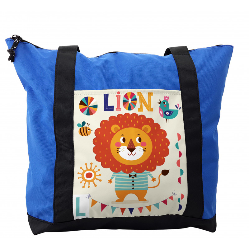 Cartoon Letters Lion for L Shoulder Bag