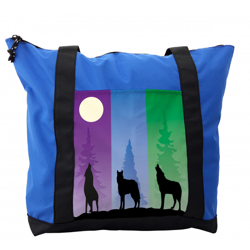 Wolf at Night Howling Shoulder Bag