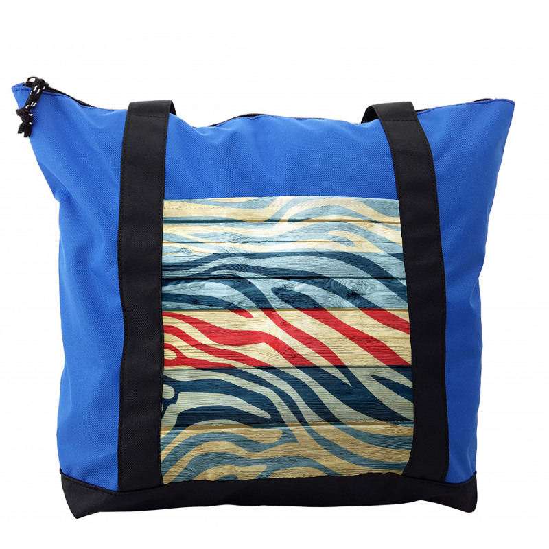 Country Zebra on Wood Shoulder Bag