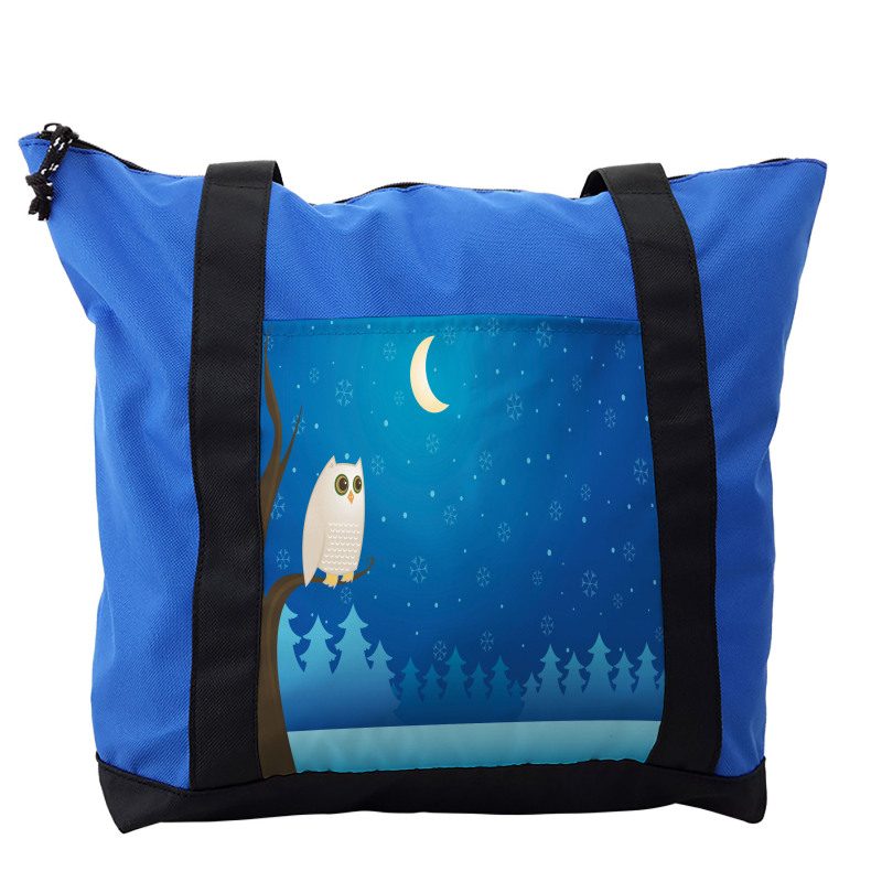 Owl on Tree Branch Art Shoulder Bag