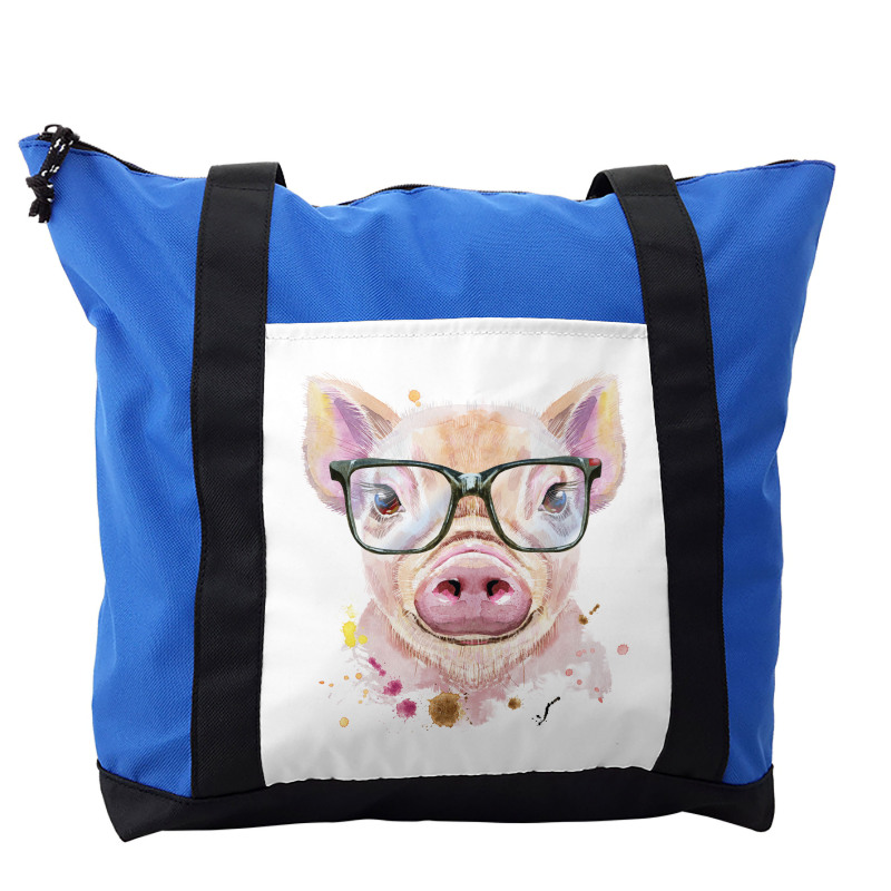 Pig Portrait with Spots Shoulder Bag