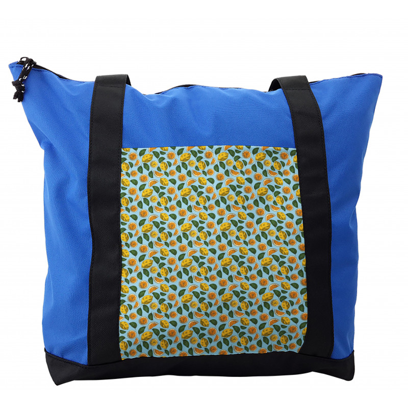 Sour Fruit and Leaves Pattern Shoulder Bag