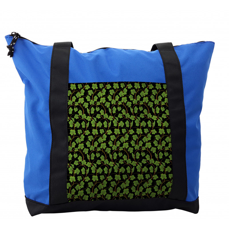 Botany Grape Leaves on Dark Shoulder Bag