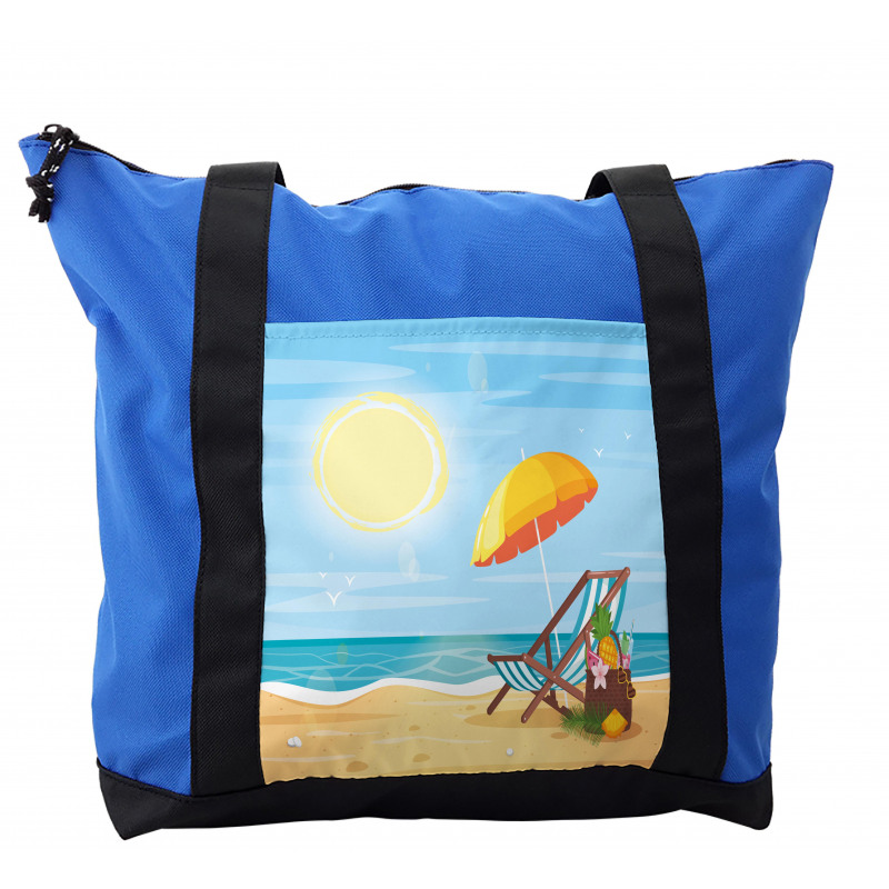 Sea Shore Beach Umbrella Shoulder Bag