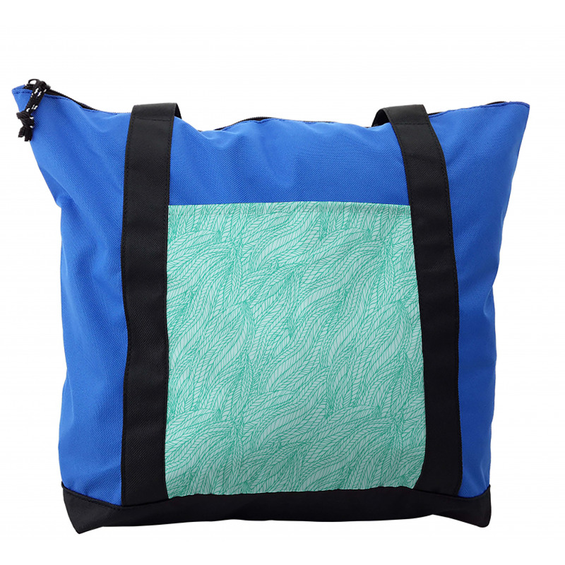 Abstract Doodle Leaves Shoulder Bag