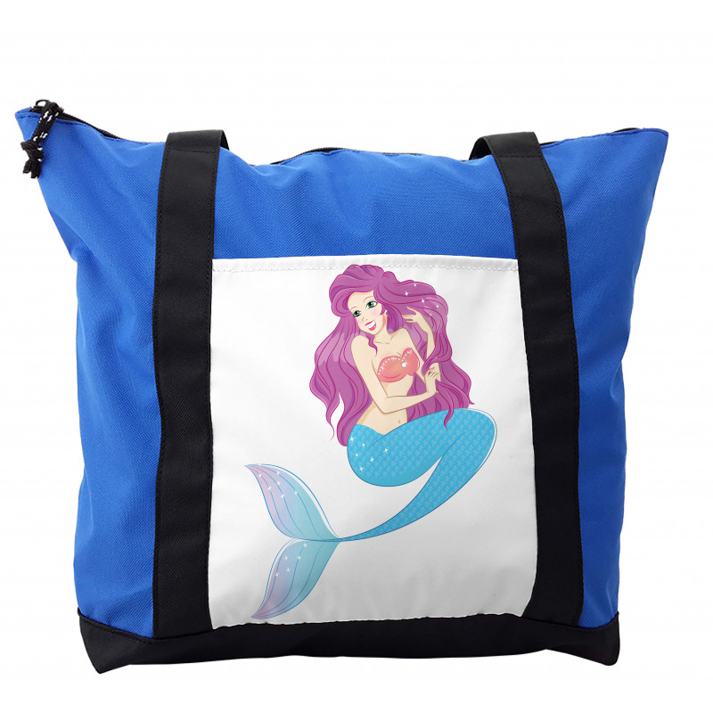 Mermaid with Pink Hair Shoulder Bag