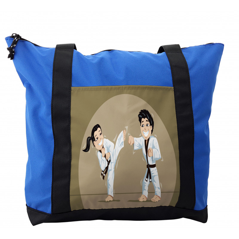 Children Karate Cartoon Art Shoulder Bag