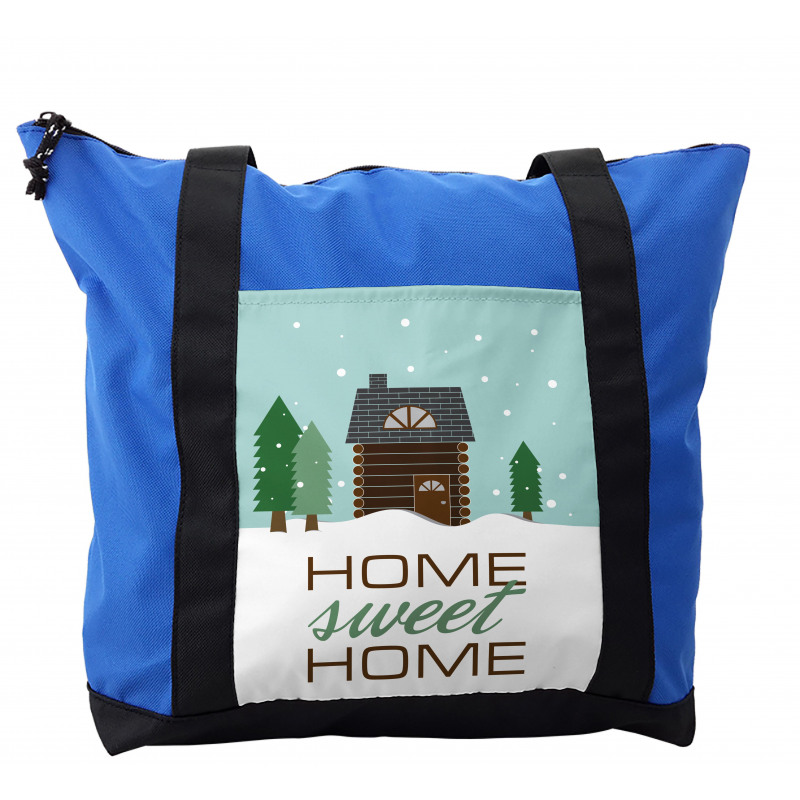 Lodge with Winter Theme Shoulder Bag