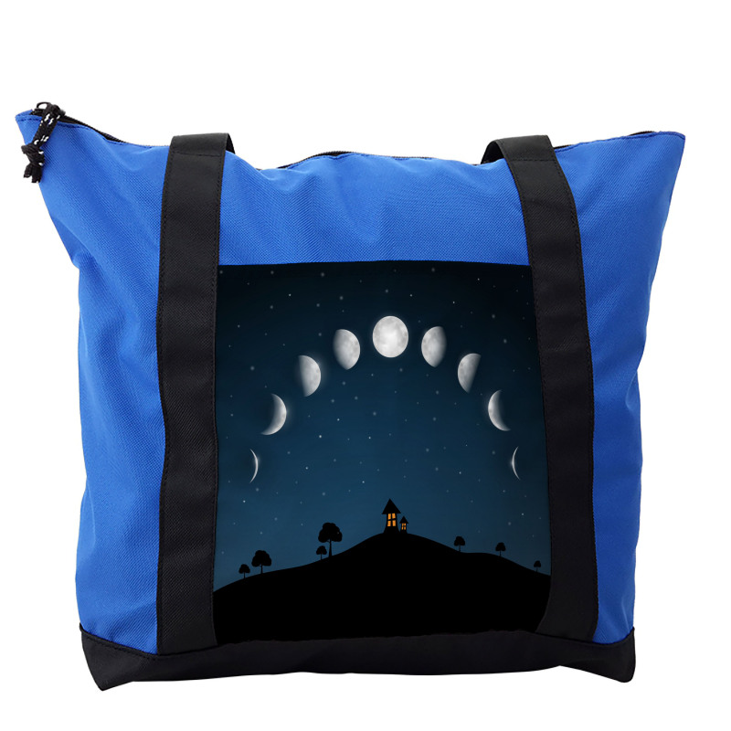 Lunar Phases and Stars Hill Shoulder Bag