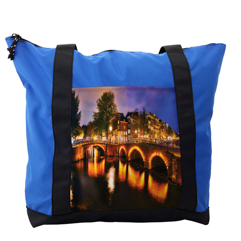 Dutch Canals and Lit Bridges Shoulder Bag