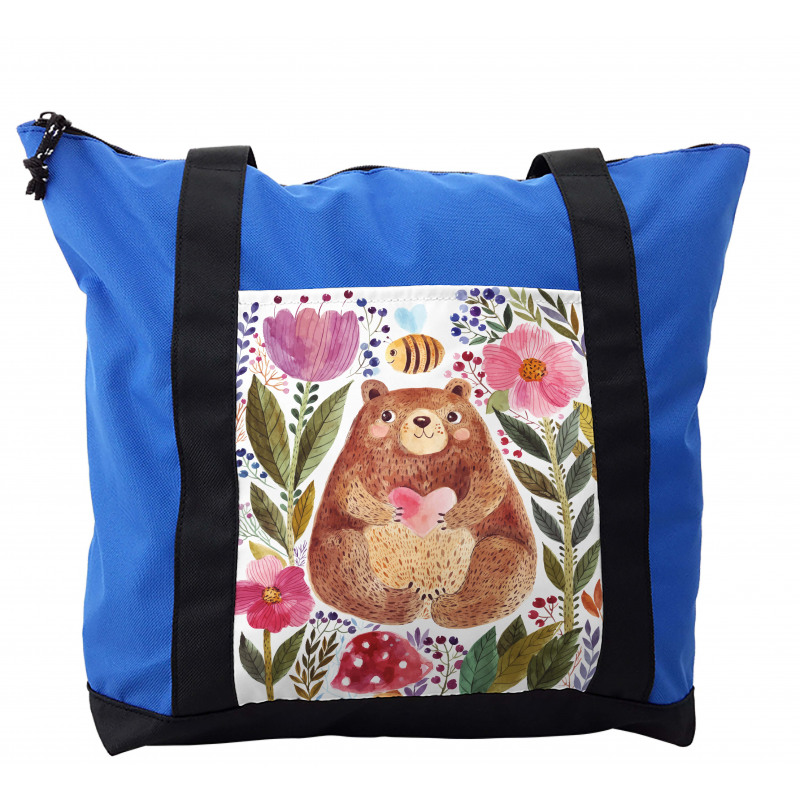 Bear with Flowers Shoulder Bag