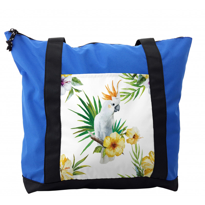 Hibiscus with Wild Birds Shoulder Bag