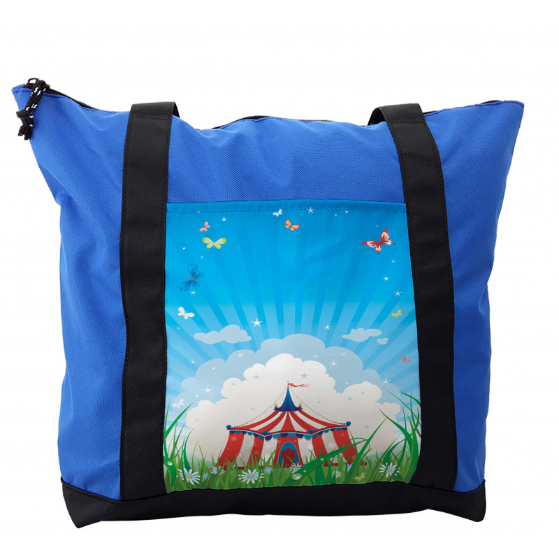 Circus Tent with Clouds Shoulder Bag