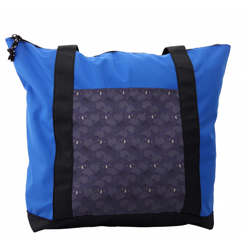 Crescent Moon Stars Clouds Shoulder Bag