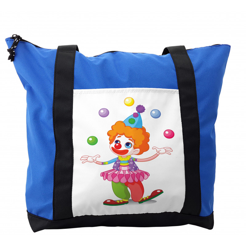 Funny Cartoon Clown Juggling Shoulder Bag