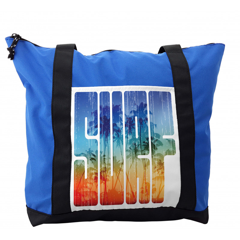 Surf Retro Letters Palms Shoulder Bag