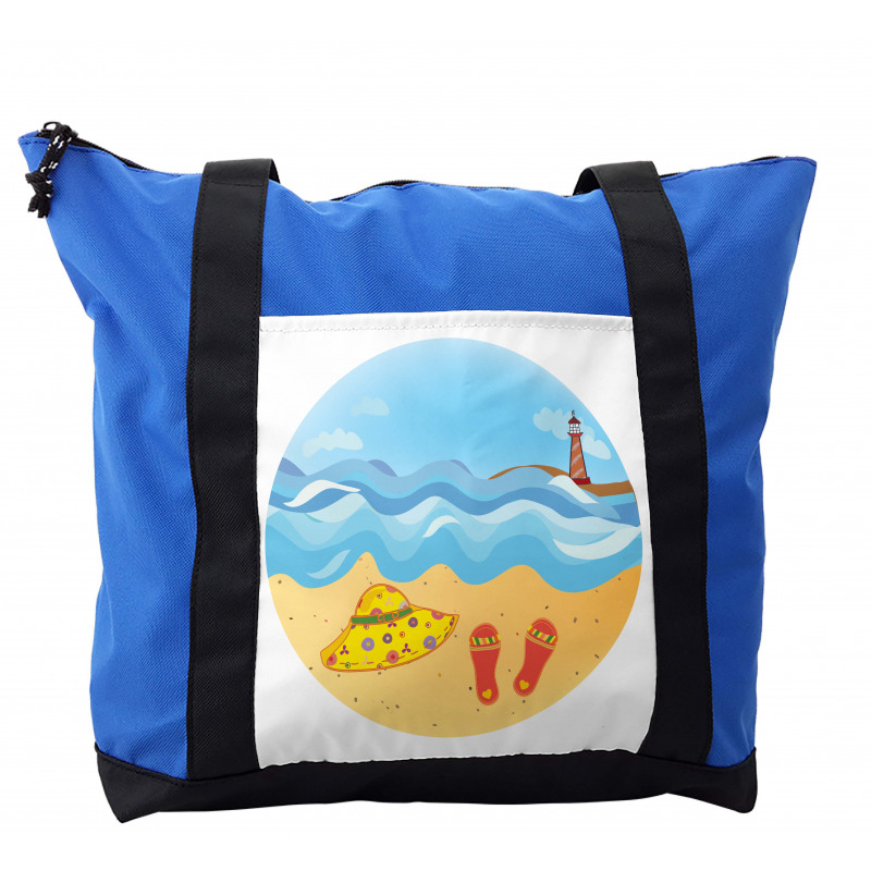 Minimal Doodle Ocean Shoulder Bag