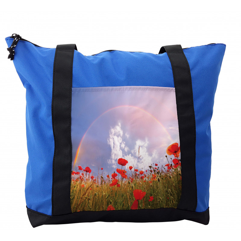 Poppy Flowers on Meadow Shoulder Bag