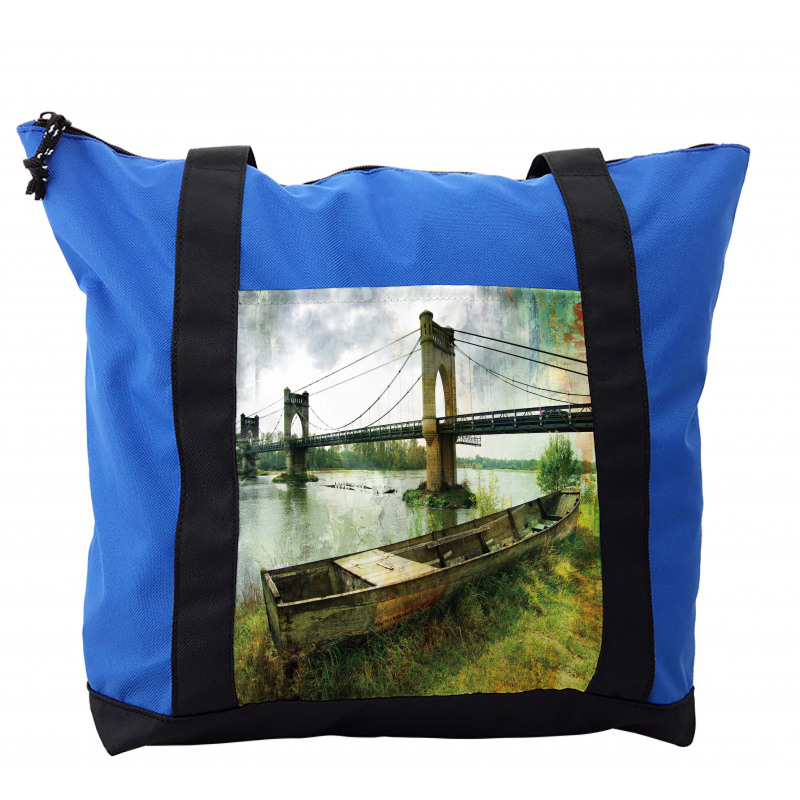 Bridge and Old Boat Shoulder Bag