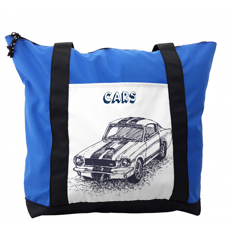 Sports Car Grunge Shoulder Bag