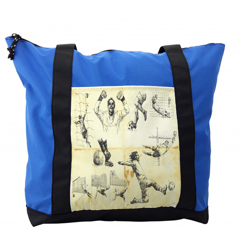 Soccer Players Artwork Shoulder Bag
