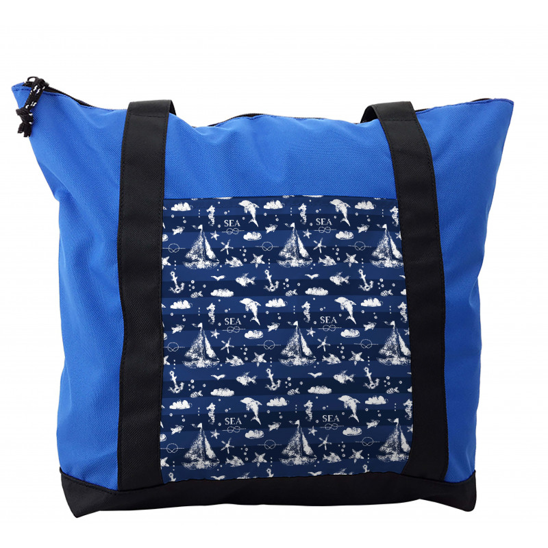 Grunge Anchor Ship Shoulder Bag