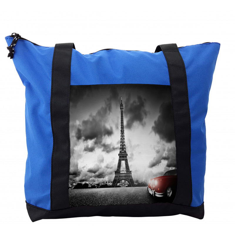 Eiffel Tower Cloudy Day Shoulder Bag