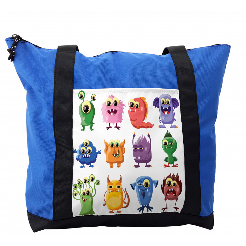 Cartoon Aliens Monsters Shoulder Bag