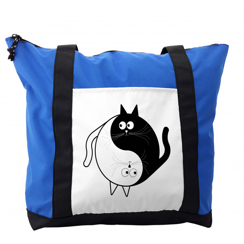 Ying Yang Black White Art Shoulder Bag