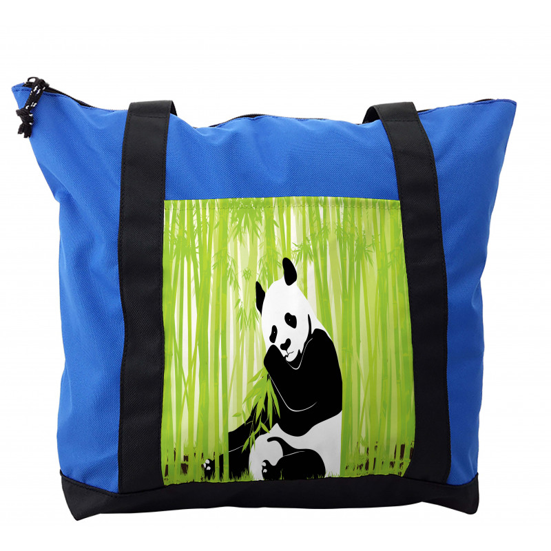 Panda in Bamboo Forest Shoulder Bag