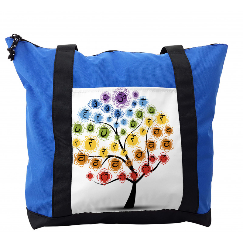 Yoga Tree with Chakras Shoulder Bag