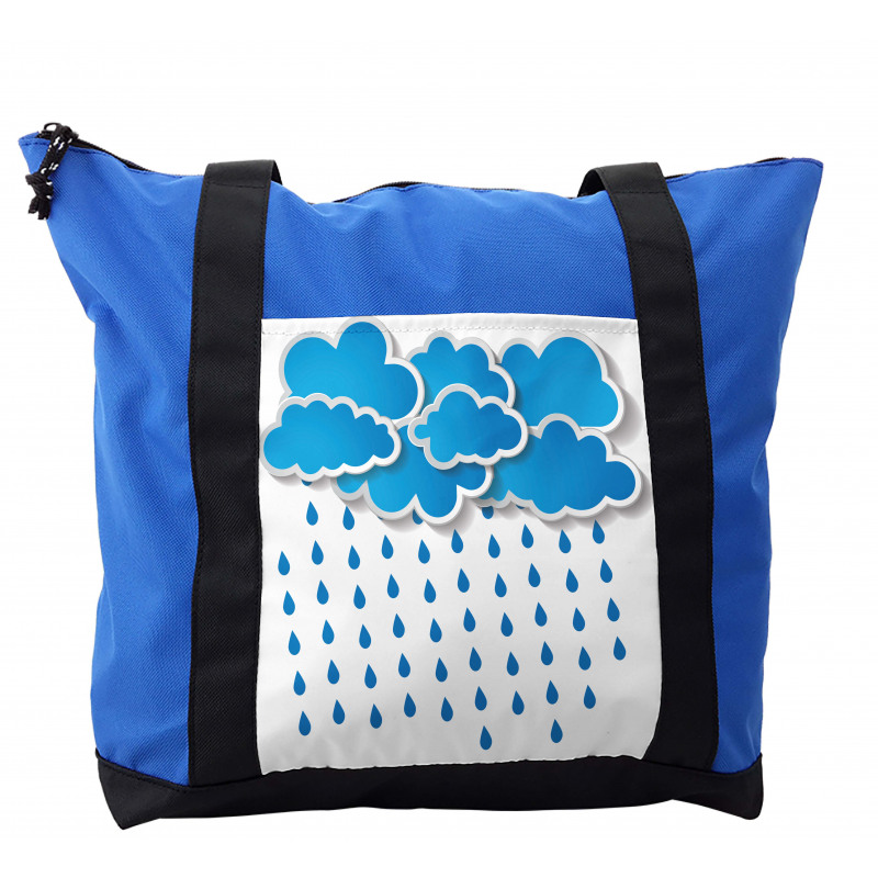 Puffy Clouds Rainy Day Shoulder Bag