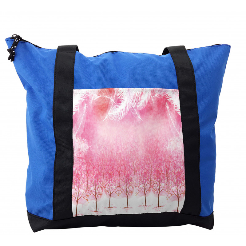 Cherry Trees Feathers Shoulder Bag