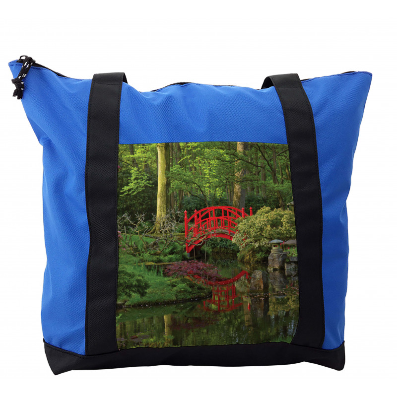 Chinese Bridge in a Forest Shoulder Bag