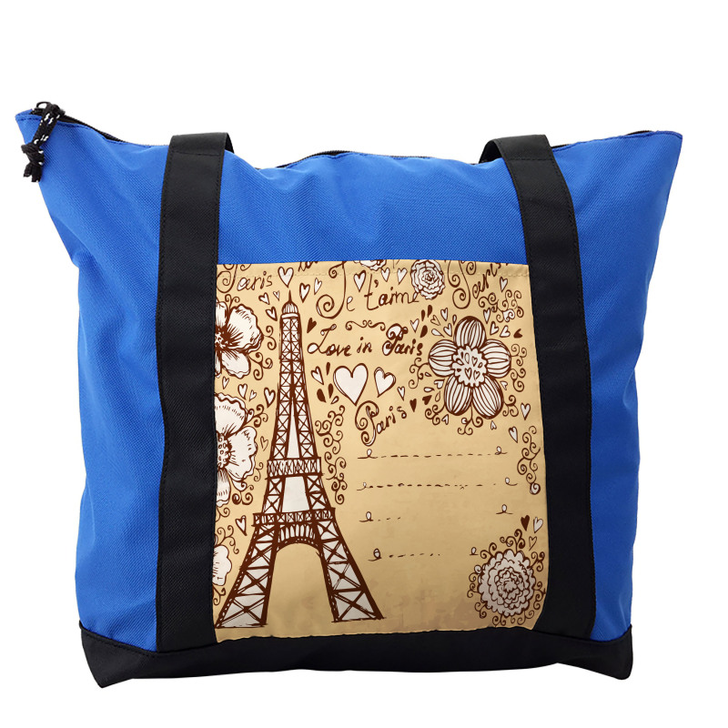 Love in Paris Flowers Shoulder Bag