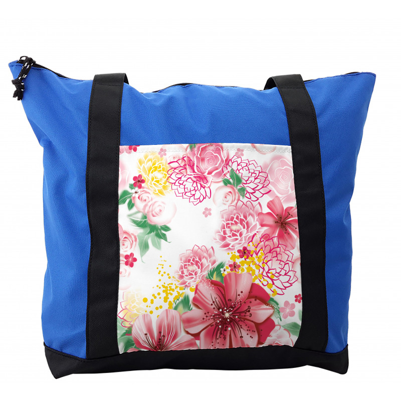 Flowers and Dots Shoulder Bag