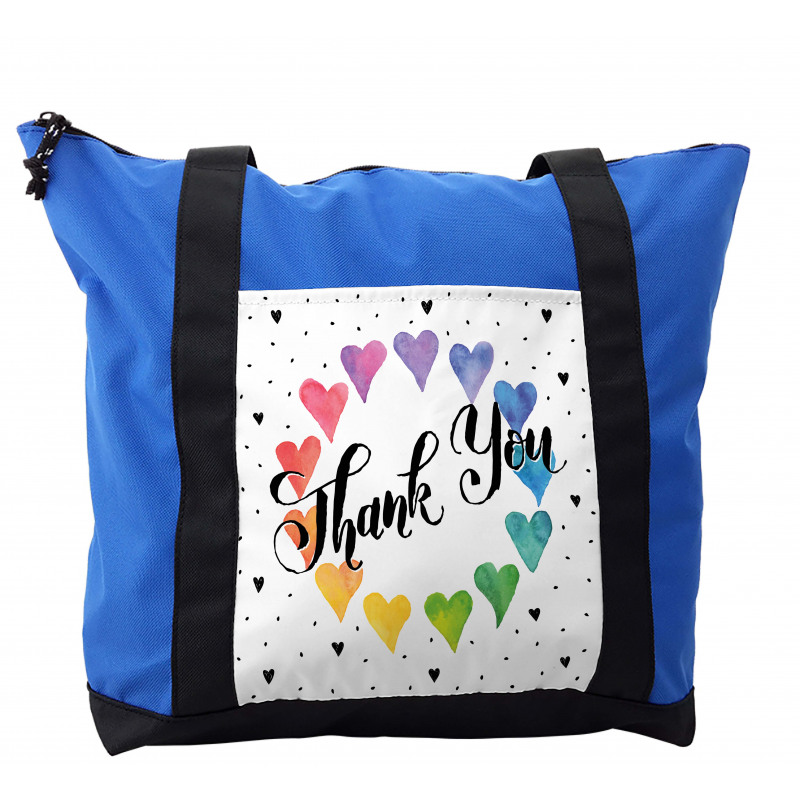 Thank You Words Color Shoulder Bag