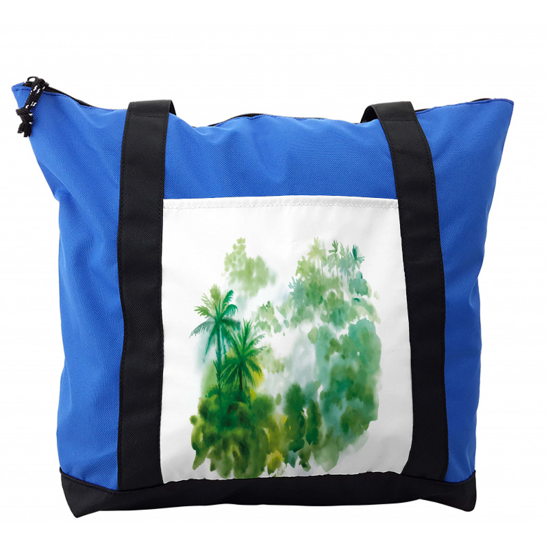 Watercolor Forest Image Shoulder Bag