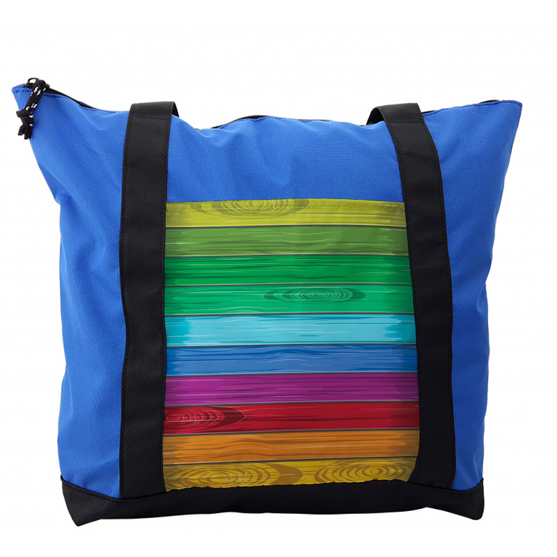 Colorful Wood Stripes Shoulder Bag