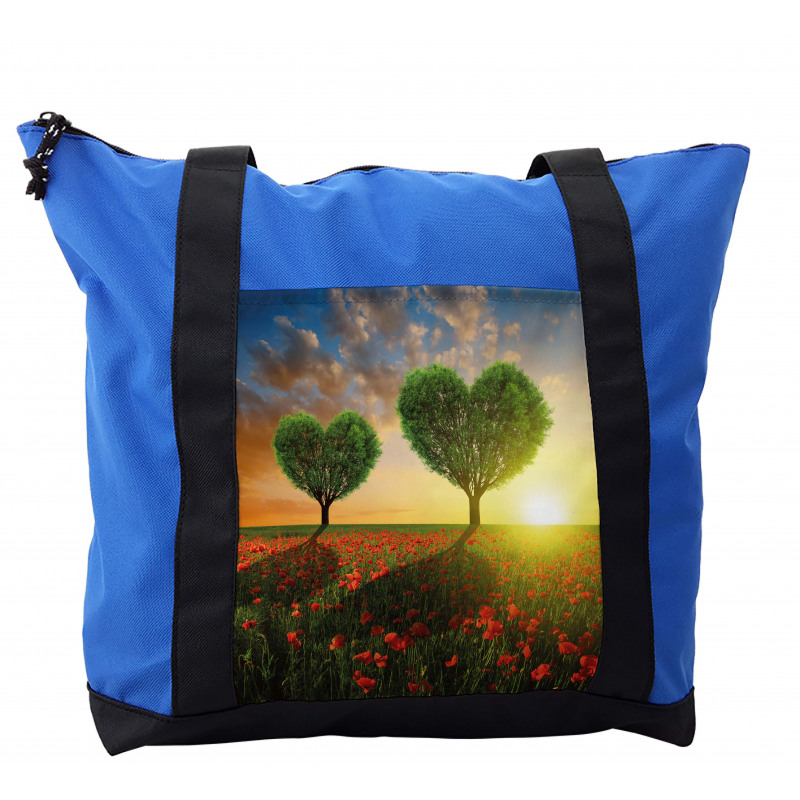 Poppies Heart Trees Shoulder Bag