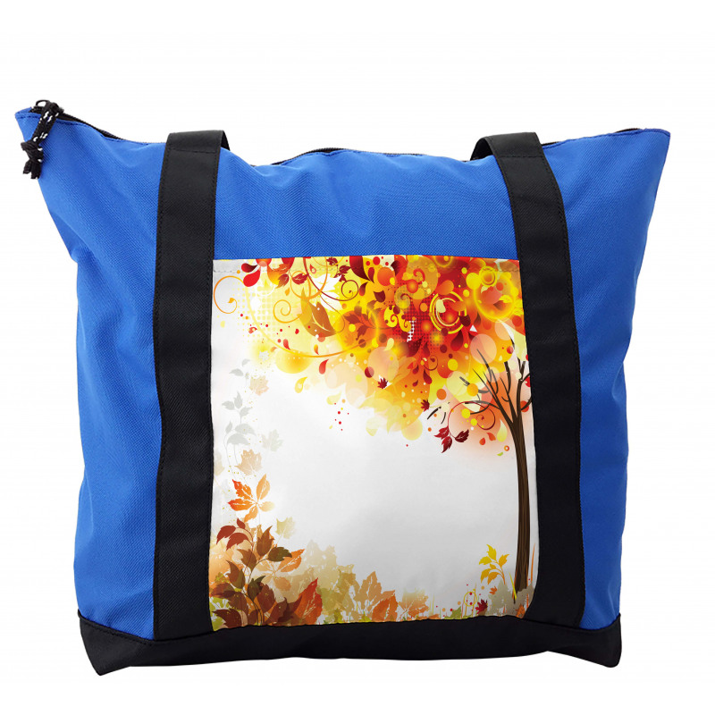 Abstract Fall Season Tree Shoulder Bag