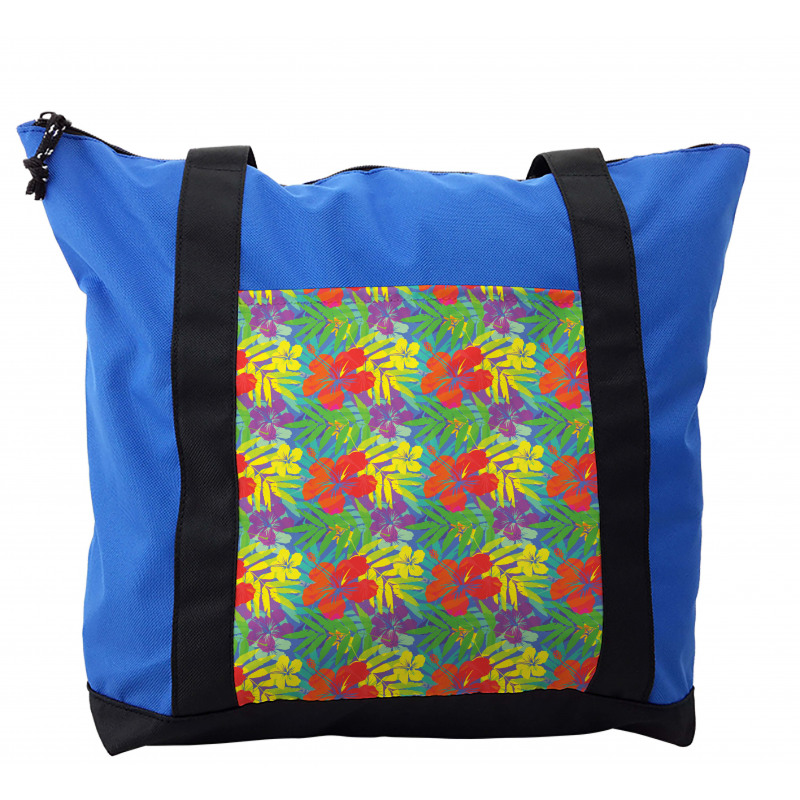 Abstract Vibrant Hibiscus Shoulder Bag