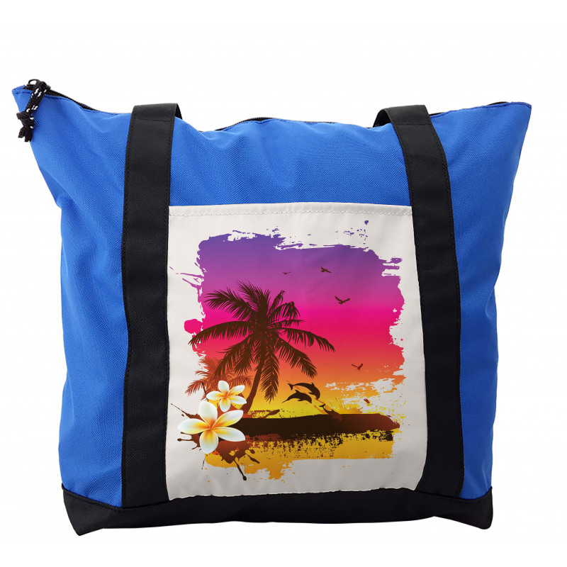 Tropical Beach Sunset Shoulder Bag