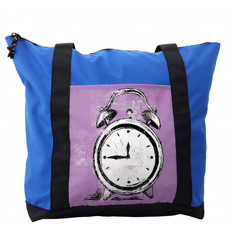 Retro Alarm Clock Grunge Shoulder Bag