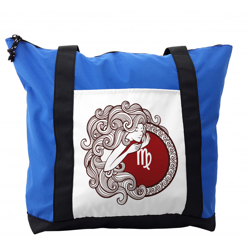 Long Haired Girl Zodiac Shoulder Bag