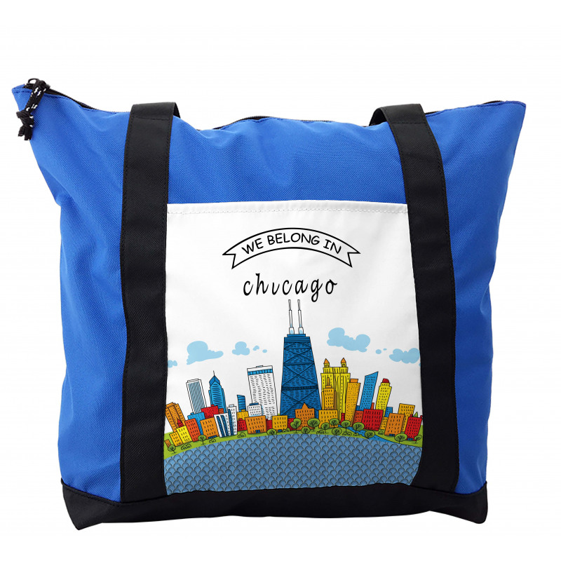 Chicago USA Cartoon Shoulder Bag