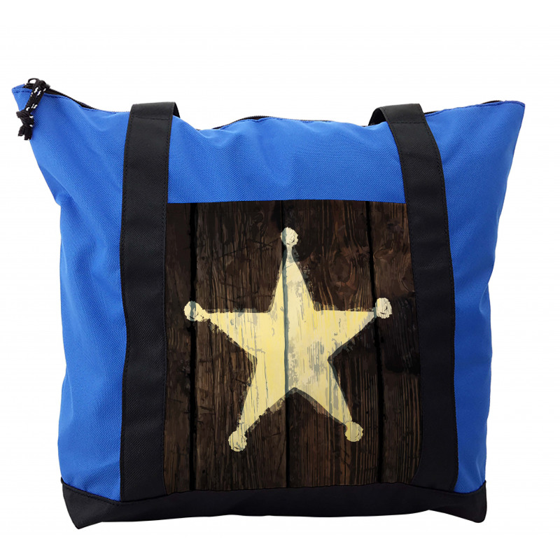 Rustic Wooden Lone Star Shoulder Bag