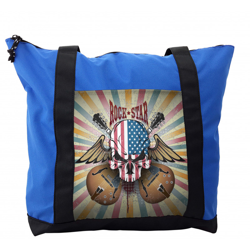 Angry Skull America Flag Shoulder Bag