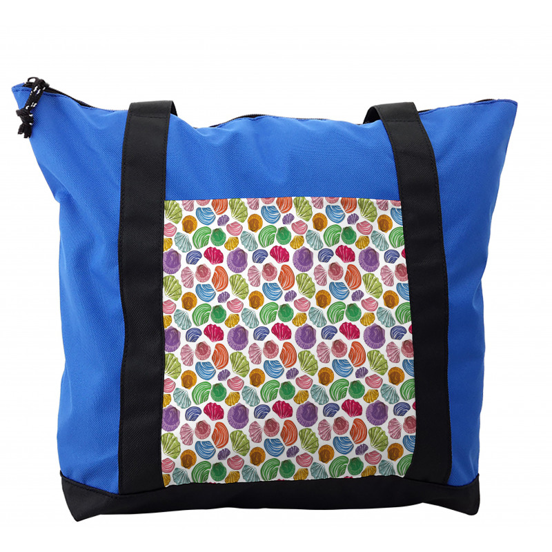 Colorful Aqua Motif Shoulder Bag