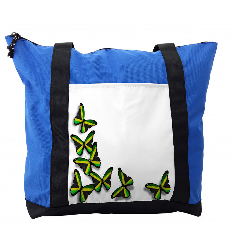Butterflies with Flag Shoulder Bag